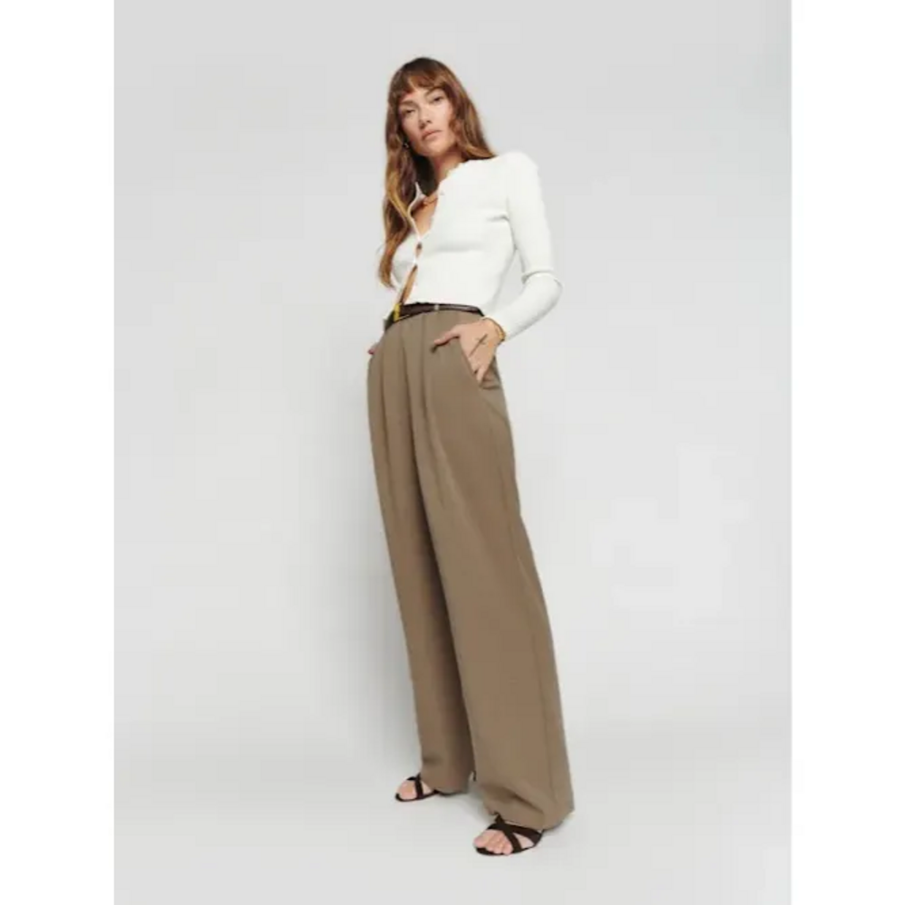 Reformation Mason Pant in Brown